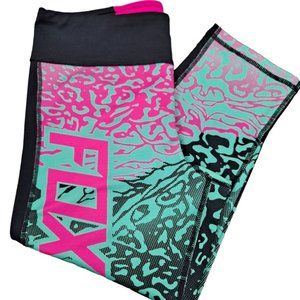 FOX RACING WOMEN'S MULTICOLORED MEDIUM CAPRI WORKOUT/ATHLETIC LEGGINGS PANTS